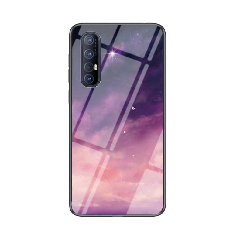Case OPPO Reno 3 Pro 5G 6.4 นิ้ว #เคสฝาหลัง Gradient Color Glass + PC + TPU Hybrid Case