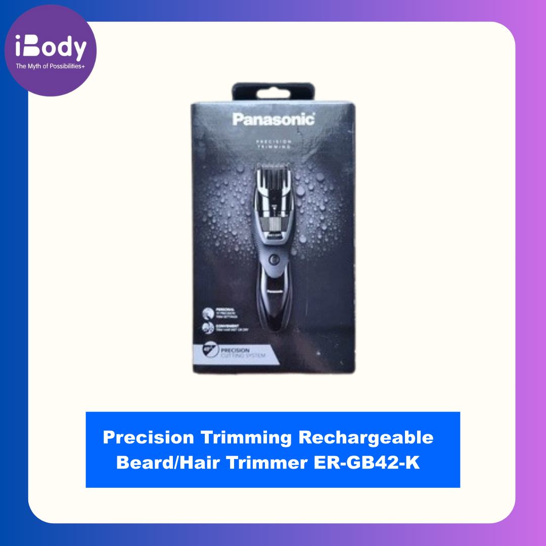 Panasonic® Precision Trimming Rechargeable Beard/Hair Trimmer ER-GB42-K เครื่องโกนหนวดไฟฟ้า ไร้สาย แบบชาร์จไฟได้