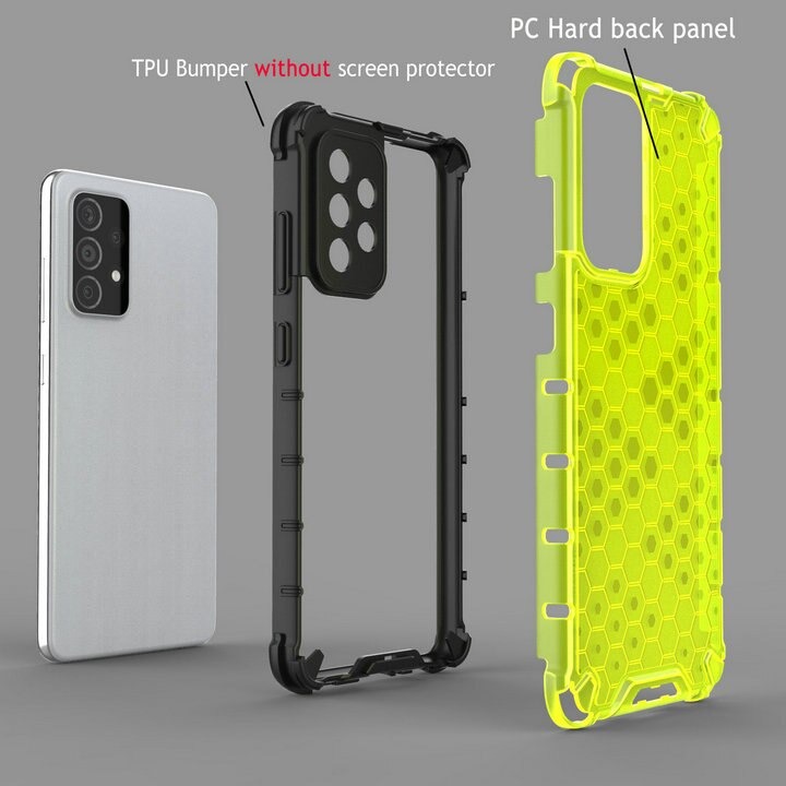 เคส Samsung Galaxy A53 5G #เคสฝาหลังกันกระแทก Honeycomb Shock Absorber TPU + PC + Silicone Hybrid