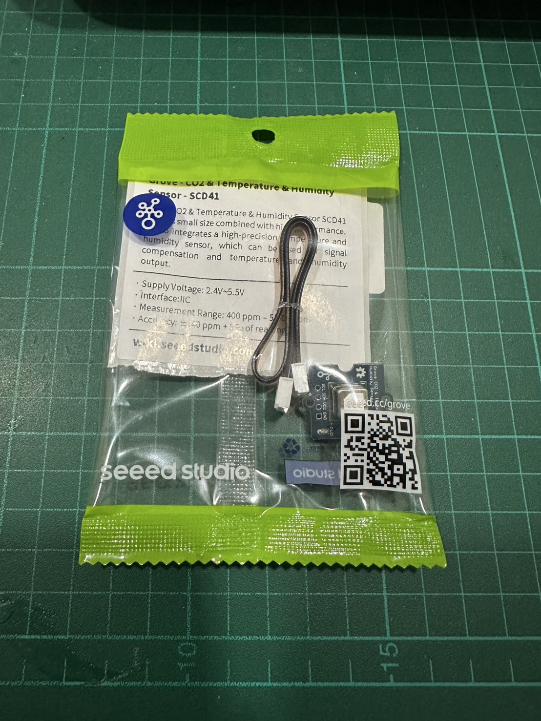 โมดูล Grove - CO2 & Temperature & Humidity Sensor(SCD41)- photoacoustic NDIR Seeed