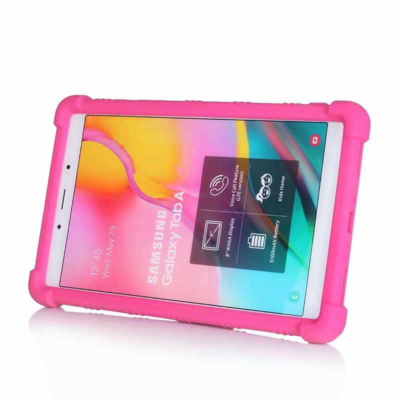 Case Samsung Galaxy Tab A 8.0 2019 SM-T290 T295 T297 #เคสฝาหลังซิลิโคนนิ่มมีขาตั้ง Soft Silicone Case Back Cover with Stand
