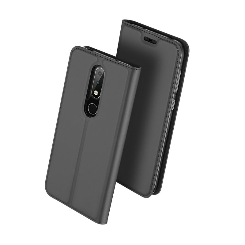 เคส Nokia X6 (2018) #เคสฝาพับ Skin Pro Series Leather Stand Case คุณภาพดีราคาถูก