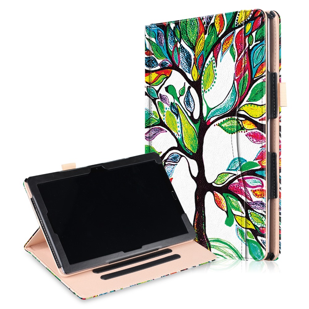 Case Huawei MediaPad M5 Pro 10.8 นิ้ว #เคสฝาพับหนัง PU พิมพ์ลายมีแถบยืดหยุ่นสวมนิ้ว Pattern Printing Pocket Front PU Leather with Elastic Band