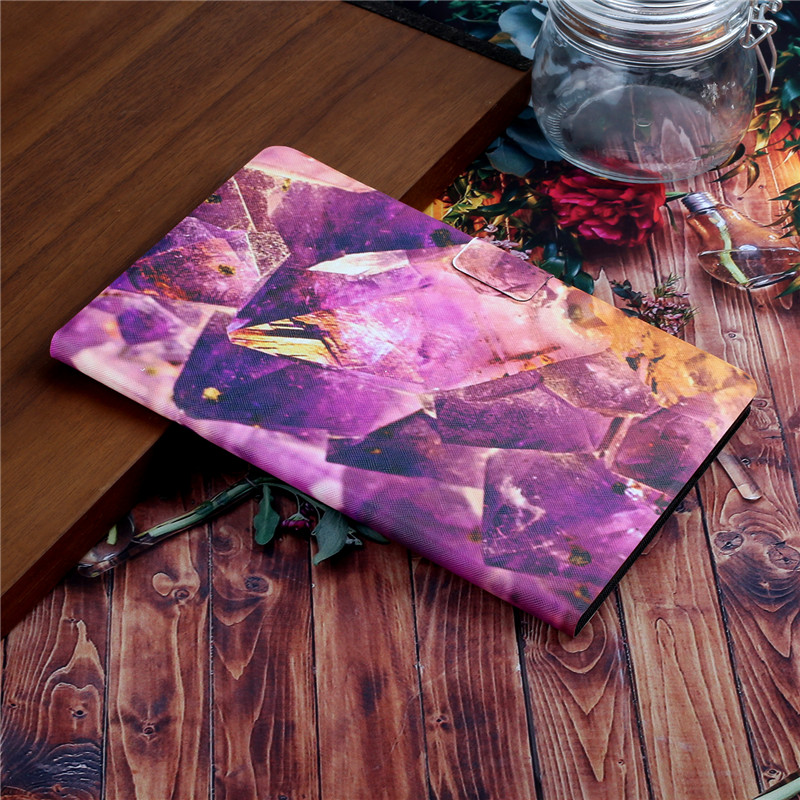 เคส Samsung Galaxy Tab S6 Lite 10.4 SM-P610 SM-P615 SM-P617 #เคสฝาพับพิมพ์ลายหนัง PU พร้อมที่เก็บการ์ด Pattern Printing PU Leather Tablet Stand Case with Card Storage