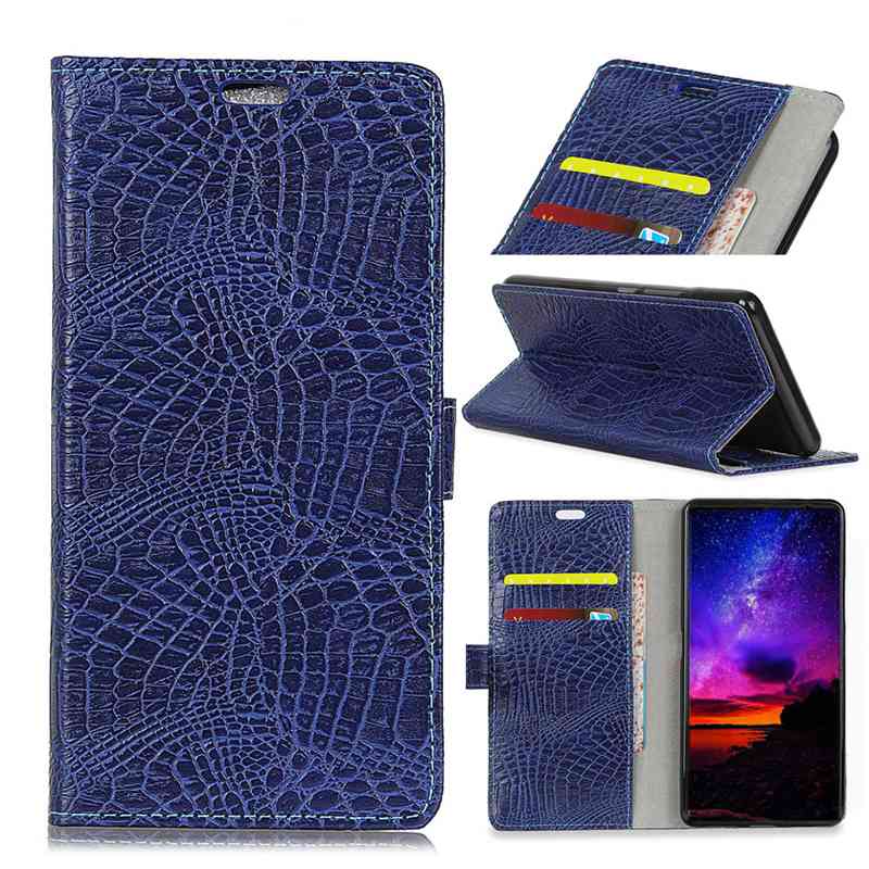 เคส Samsung Galaxy J2 Pro 2018 #เคสฝาพับแบบกระเป๋าสตางค์หนัง PU ลายผิวหนังจระเข้
