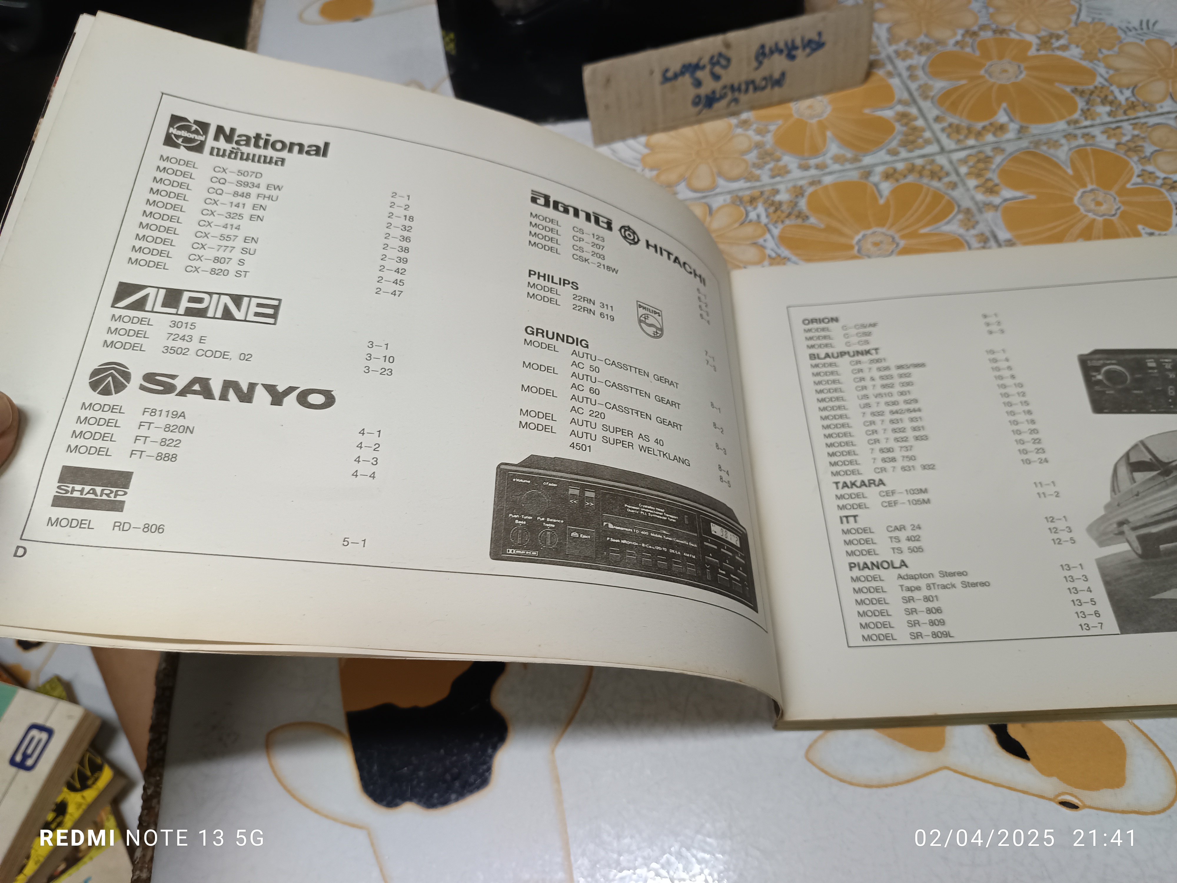 หนังสือ รวมวงจรวิทยุรถยนต์ - เพาเวอร์แอมป์ ปี 1987