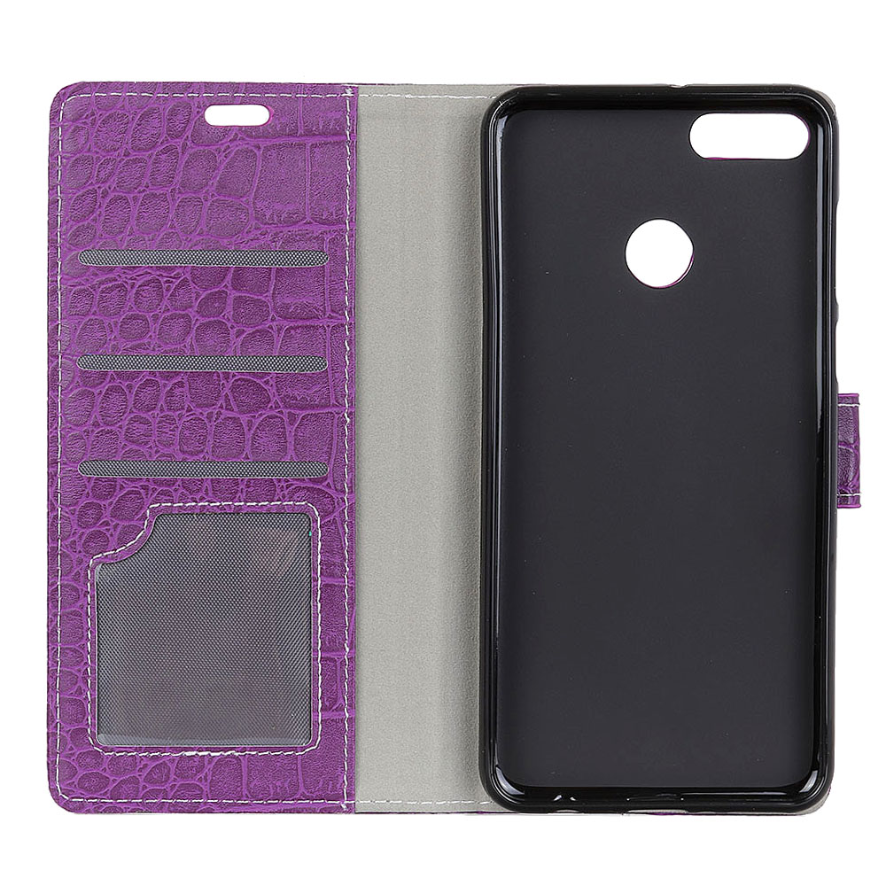 Case Huawei Y9 (2018) #เคสฝาพับสไตล์กระเป๋าหนัง PU ผิวหนังจระเข้สวยงามทันสมัย