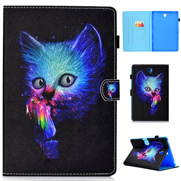 Case Samsung Galaxy Tab S4 10.5 T830 T835 T837 #เคสฝาพับหนัง PU พิมพ์ลาย Pattern Printing Stand Leather