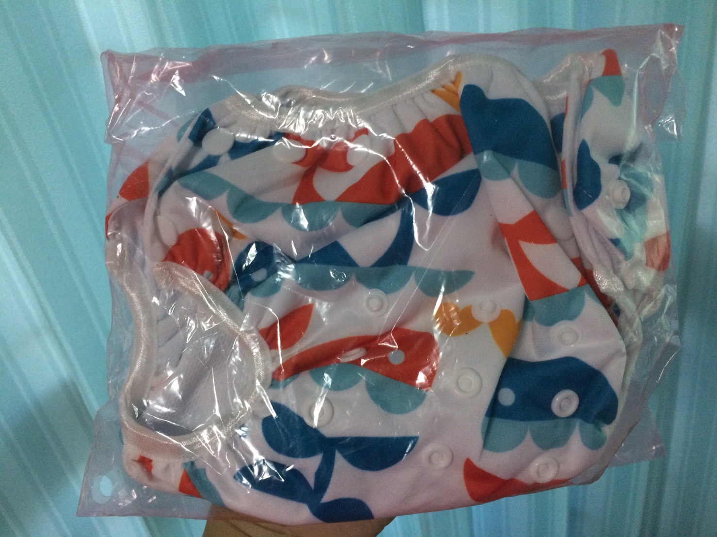 กางเกงผ้าอ้อมว่ายน้ำ ลายวาฬน่ารัก