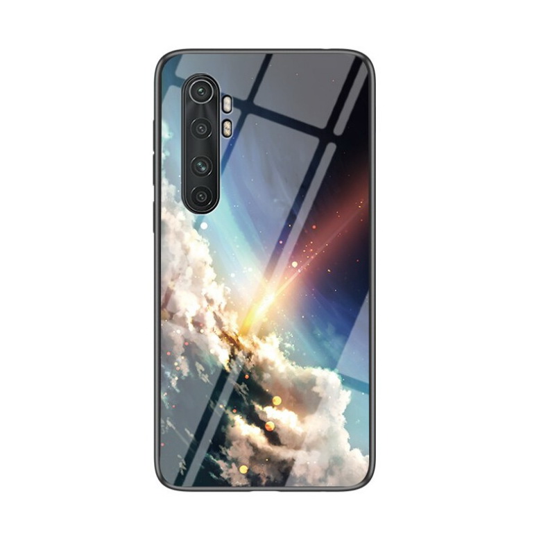 Case Xiaomi Mi Note 10 Lite #เคสฝาหลัง Gradient Color Glass + PC + TPU Hybrid Case