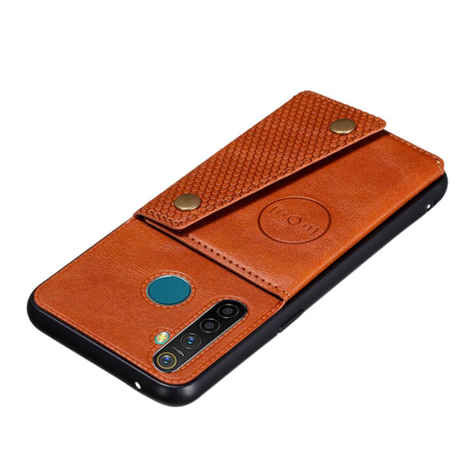 Case OPPO Reno 2 #เคสฝาหลัง TPU เคลือบหนัง PU มีที่เก็บบัตร PU Leather Coated TPU Card Holder Magnetic Kickstand
