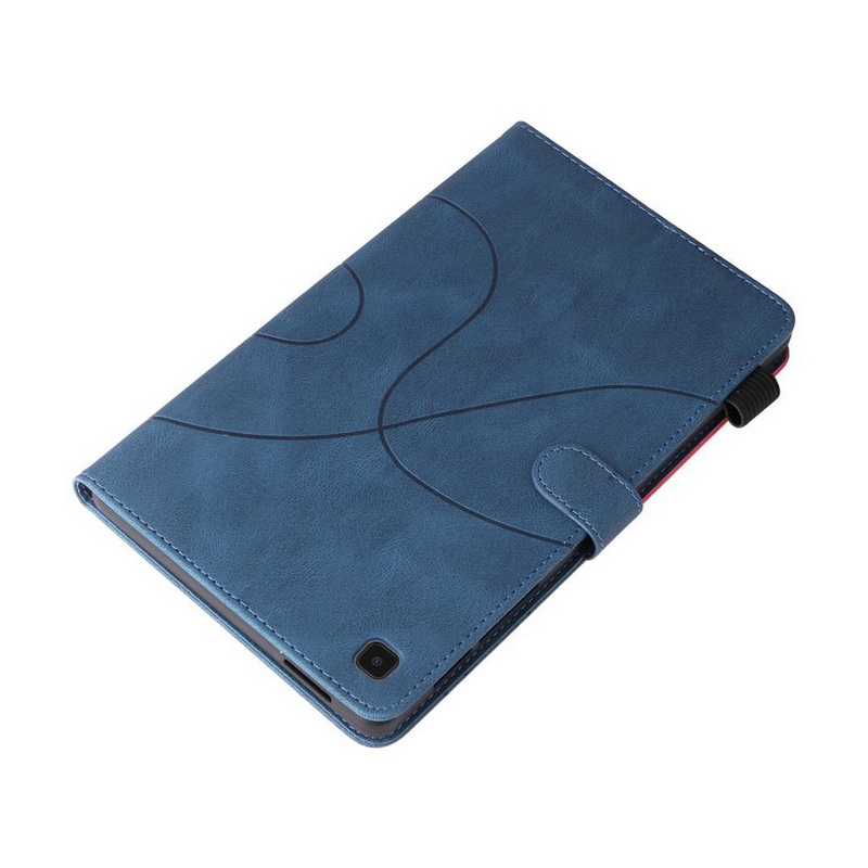 เคส Samsung Galaxy Tab A7 Lite 8.7" (T220,T225) #เคสฝาพับหนัง PU มีช่องใส่บัตร Dual-Color Splicing PU Leather Tablet Shell Case