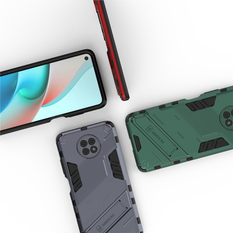 เคส Redmi Note 9T 5G #เคสฝาหลังพลาสติก ไฮบริด TPU + Kickstand