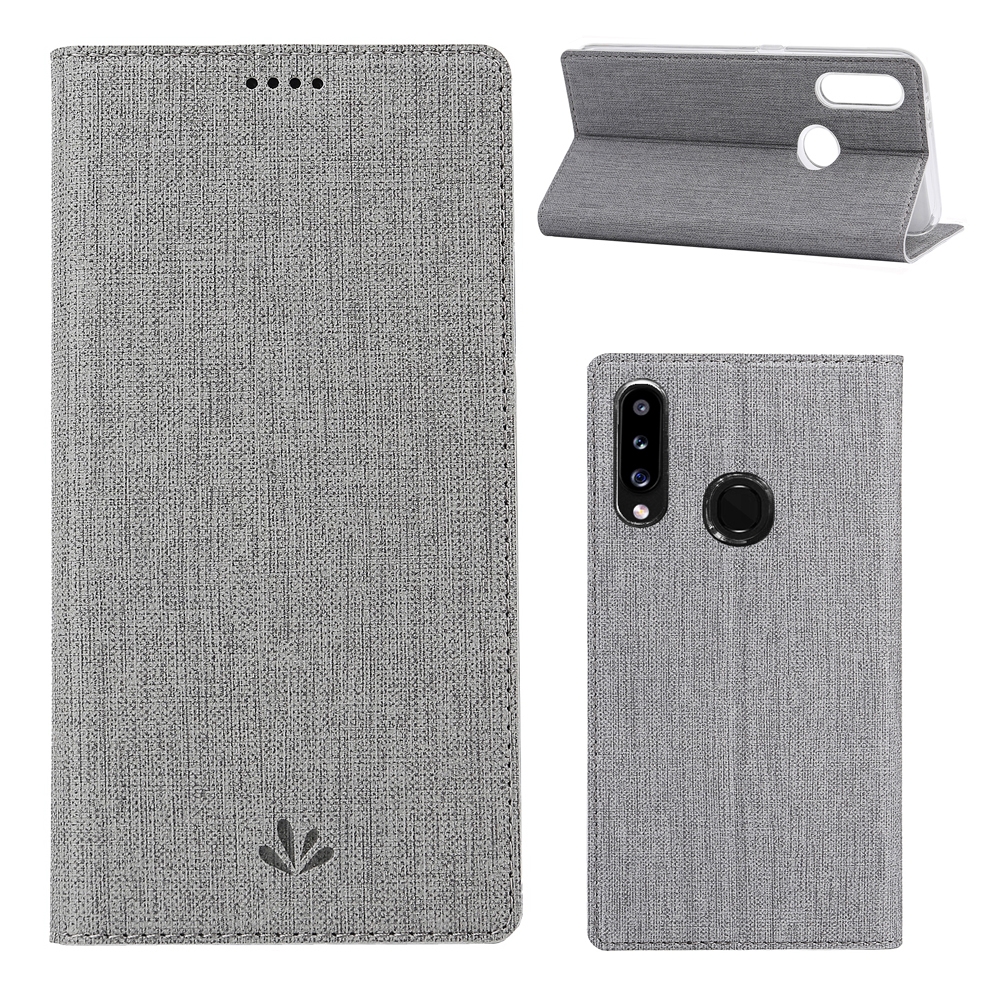 Case Samsung Galaxy A20s #เคสฝาพับหนัง PU VILI DMX Cross Texture Leather คุณภาพดี