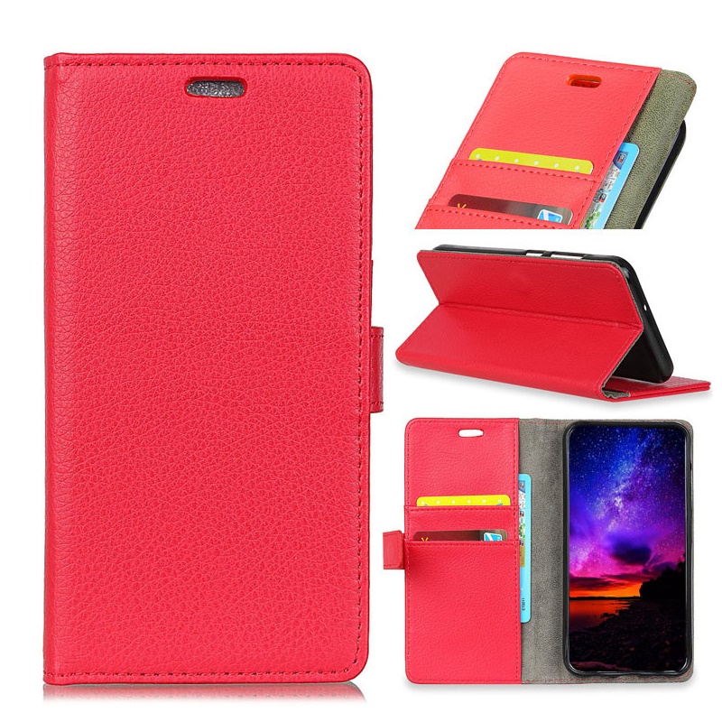 Case Huawei Y7 Pro (2019) #เคสฝาพับหนัง PU สไตล์กระเป๋าสตางค์ผิวลิ้นจี่ราคาถูกคุณภาพดี