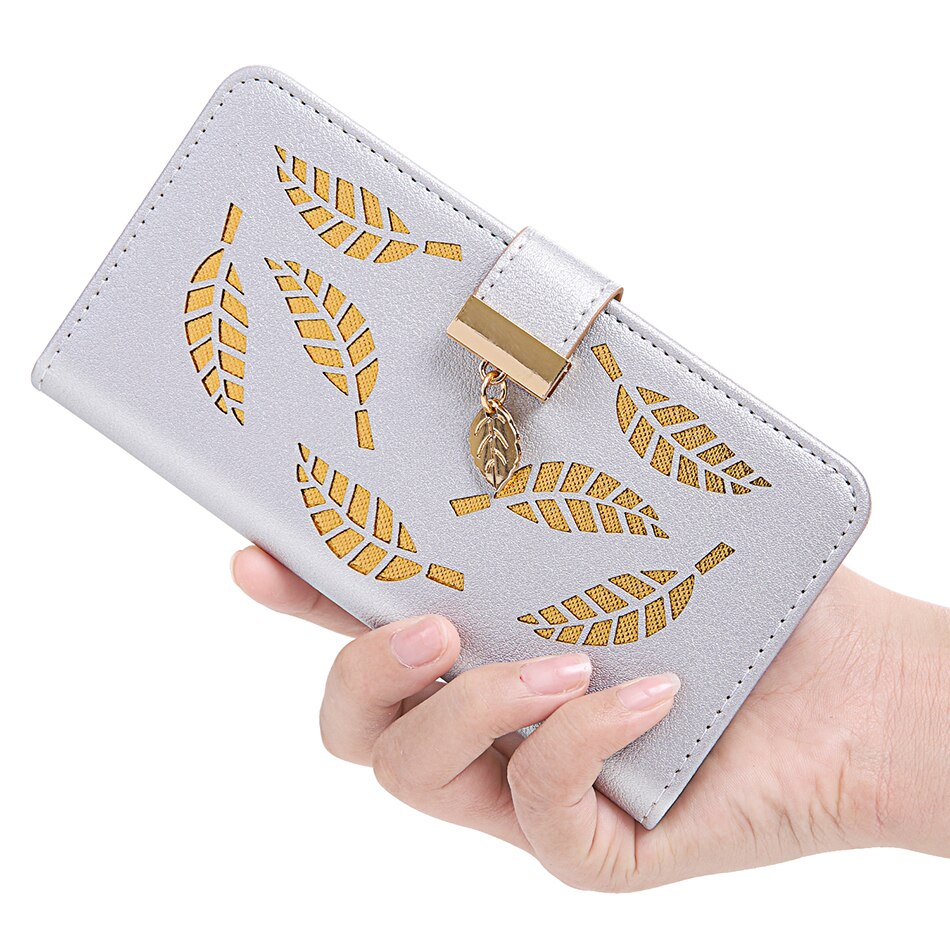 Case Samsung Galaxy A80 #เคสฝาพับแบบกระเป๋าสตางค์หนัง PU ลายใบไม้สีทอง