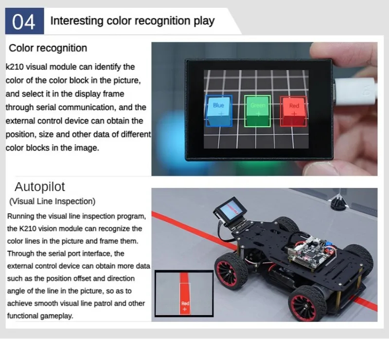 Vision Recognition โมดูล AI กล้องอัจฉริยะ Python Development Board