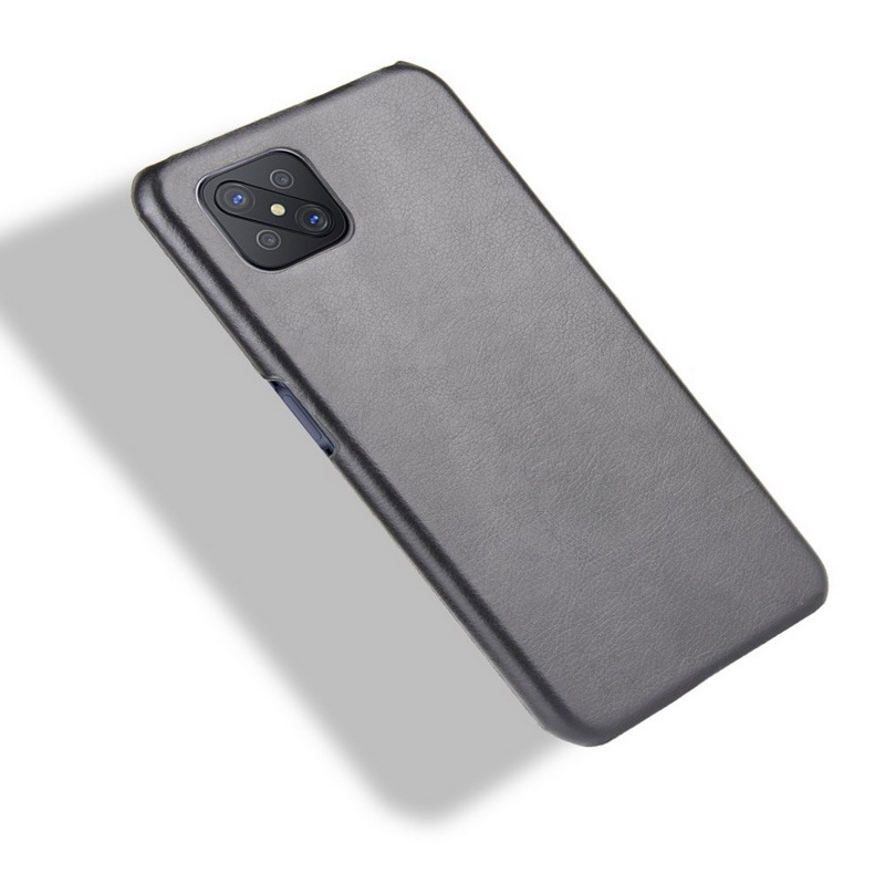 เคส OPPO Reno 4Z 5G #เคสฝาหลังพลาสติกแข็งเคลือบหนัง PU ลายผิวลิ้นจี่ Litchi Skin Leather Coated