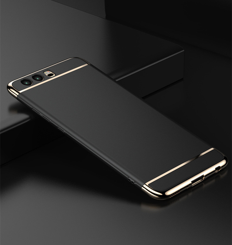 Case Huawei P10 เคสฝาหลัง Frosted Finish พลาสติกชุบแบบถอดได้ 3 ใน 1