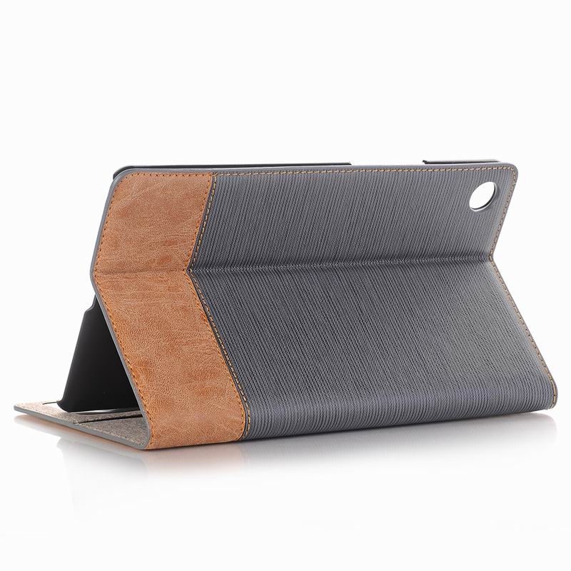 เคส Huawei MediaPad M5 (8.4 นิ้ว) #เคสฝาพับกระเป๋าสตางค์หนัง PU สมาร์ท 2 สี Bi-color Smart Stripe Leather Wallet