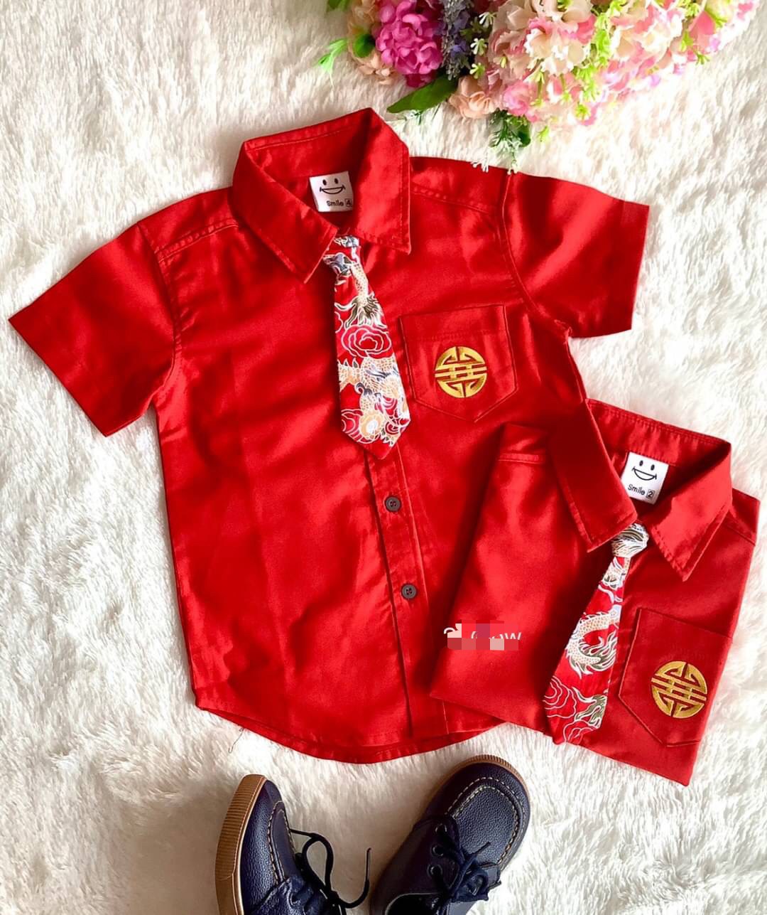 เสื้อเชิ้ตเด็กชายตรุษจีน