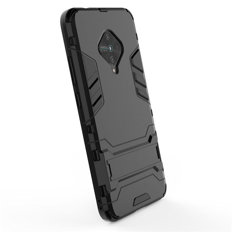 Case Vivo S1 Pro #เคสฝาหลังพลาสติก ไฮบริด TPU + Kickstand