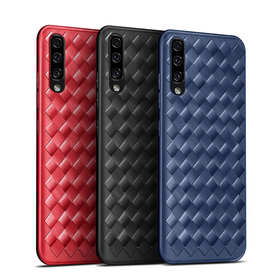 Case Huawei Y9s #เคสฝาหลัง Woven Texture Soft TPU พื้นผิวอ่อนนุ่ม