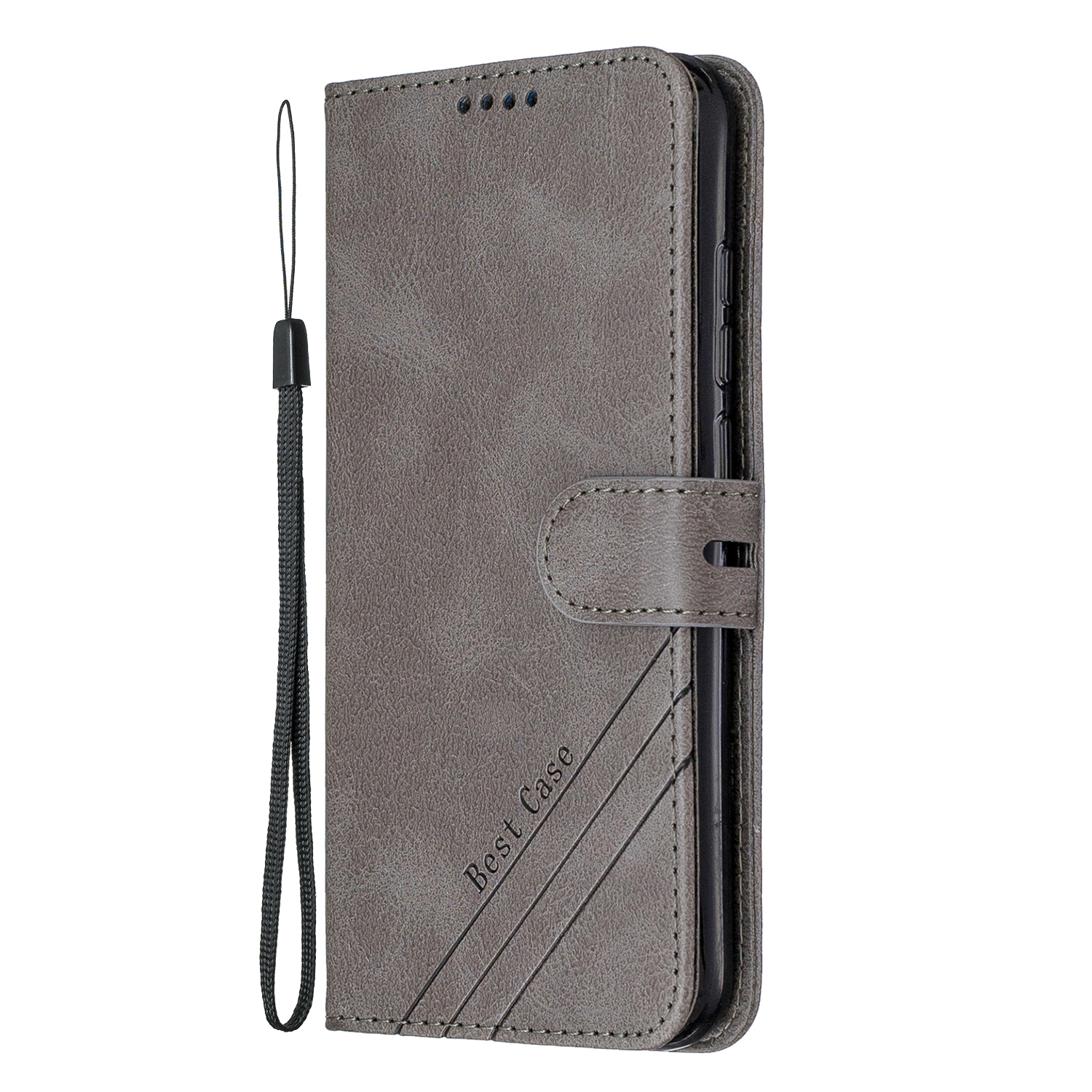 Case Huawei P40 #เคสฝาพับสไตล์กระเป๋าสตางค์หนัง PU มีสายคล้องมือ