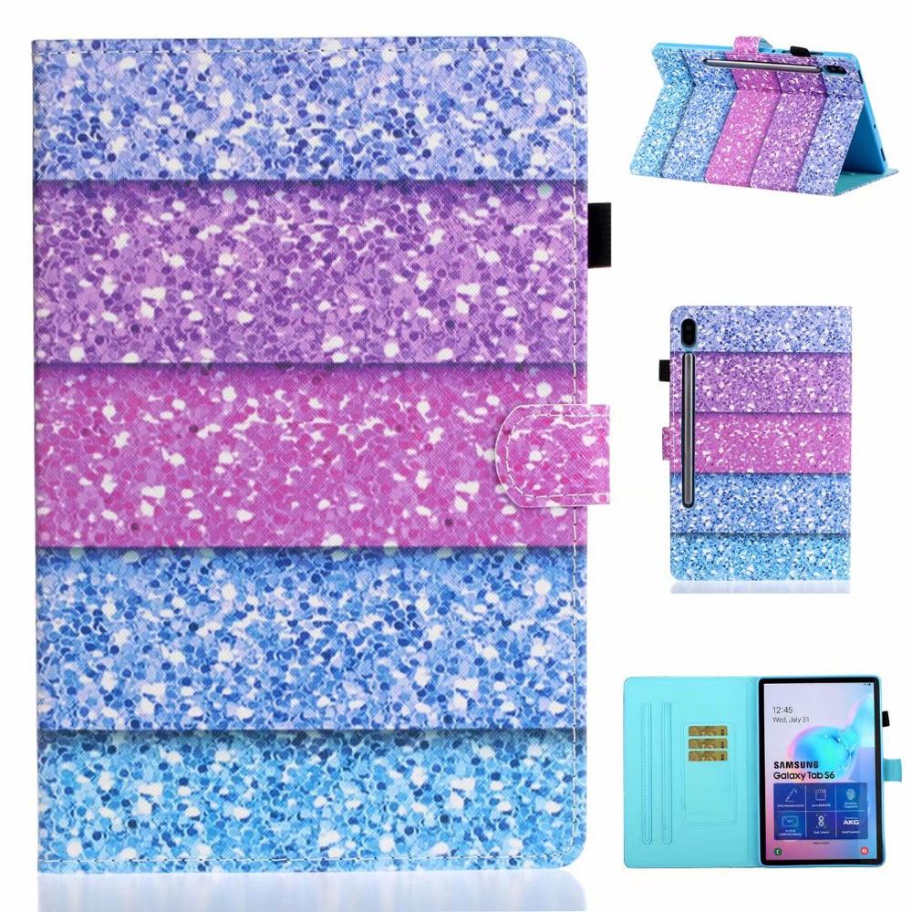 เคส Samsung Galaxy Tab S6 T860 T865 #เคสฝาพับหนัง PU พิมพ์ลาย Pattern Printing PU Leather Flip