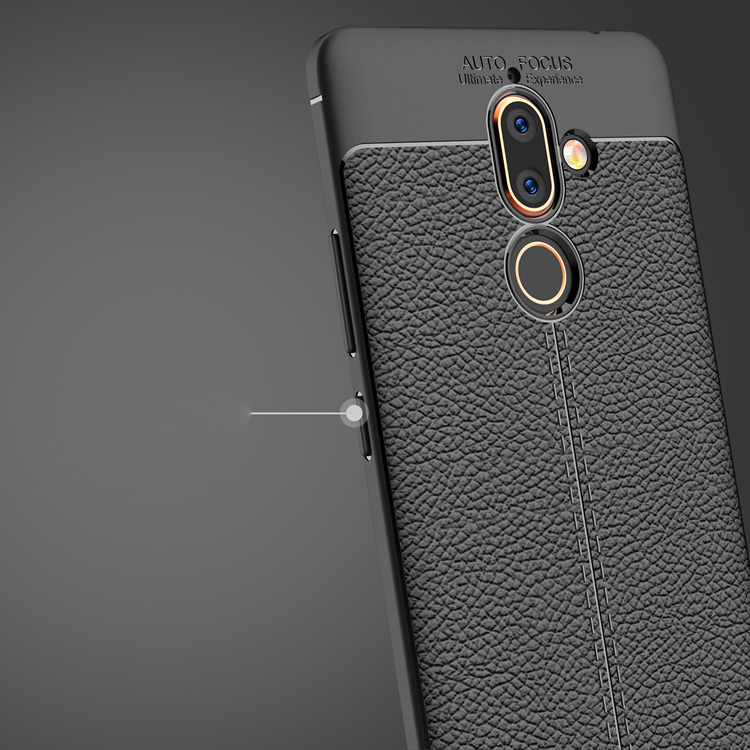 Case Nokia 7 plus #เคสฝาหลัง TPU ลายหนัง PU ผิวลิ้นจี่ช่วยป้องกันลายนิ้วมือคุณภาพดี