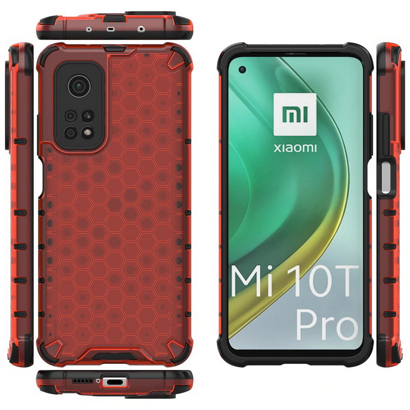 Case Xiaomi Mi 10T #เคสกันกระแทก Honeycomb Shock Absorber TPU + PC + Silicone Hybrid