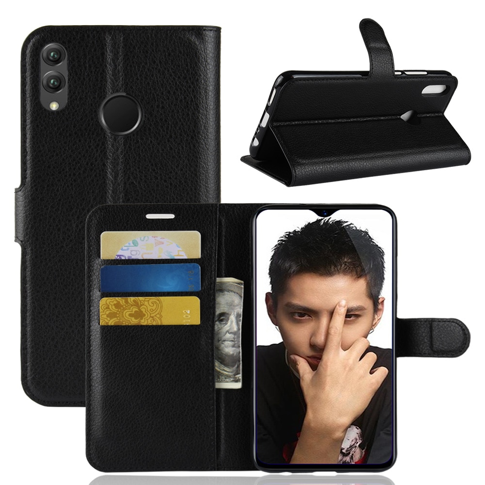 Case Honor 8X #เคสฝาพับสไตล์กระเป๋าสตางค์หนัง PU ผิวลิ้นจี่สีสันสวยงาม