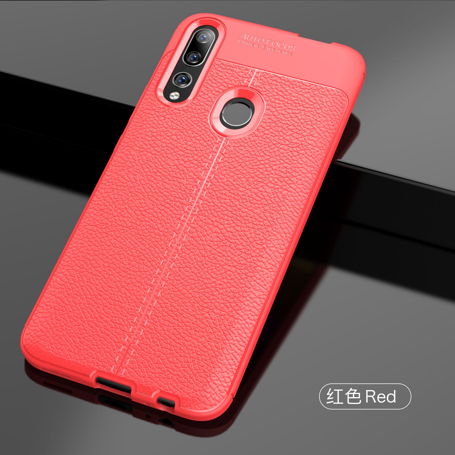 Case Huawei Y9 Prime 2019 #เคสหนังPU ผิว Litchi Skin ป้องกันลายนิ้วมือ TPU Soft Case