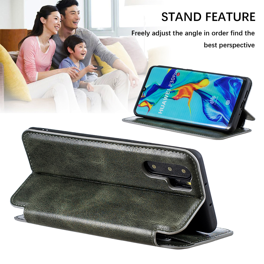 Case Huawei P30 Pro #เคสฝาพับแบบกระเป๋าสตางค์หนัง PU มีที่เก็บบัตรถอดออกได้