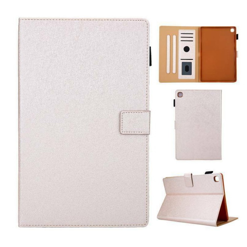 เคส Samsung Galaxy Tab S5e SM-T720 / T725 #เคสฝาพับหนัง PU มีช่องใส่บัตร Business Style Leather Case with Card Storage