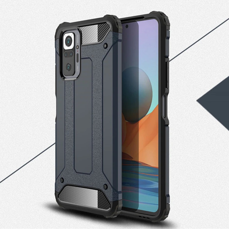 Case Redmi Note 10 Pro #เคสฝาหลังเกราะป้องกัน ไฮบริด พลาสติก+TPU Heavy Duty Rugged Hybrid