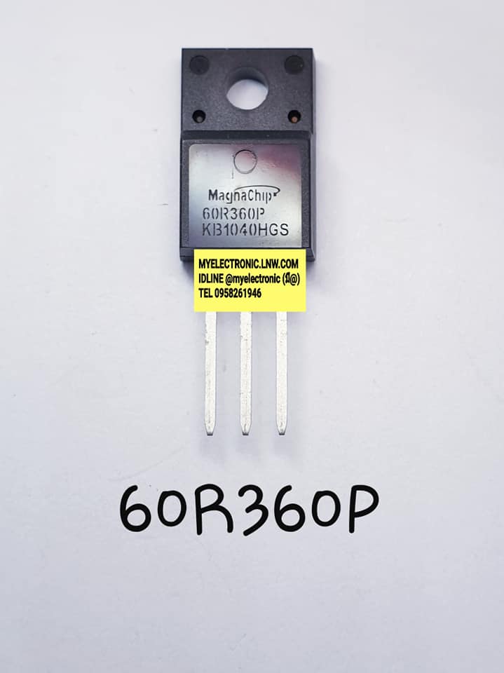 ขาย 60R360P ตัวถัง TO-220F ยี่ห้อ Magnaship 60R360 P ราคา ตัวละ . . . . . หน่วย บาท