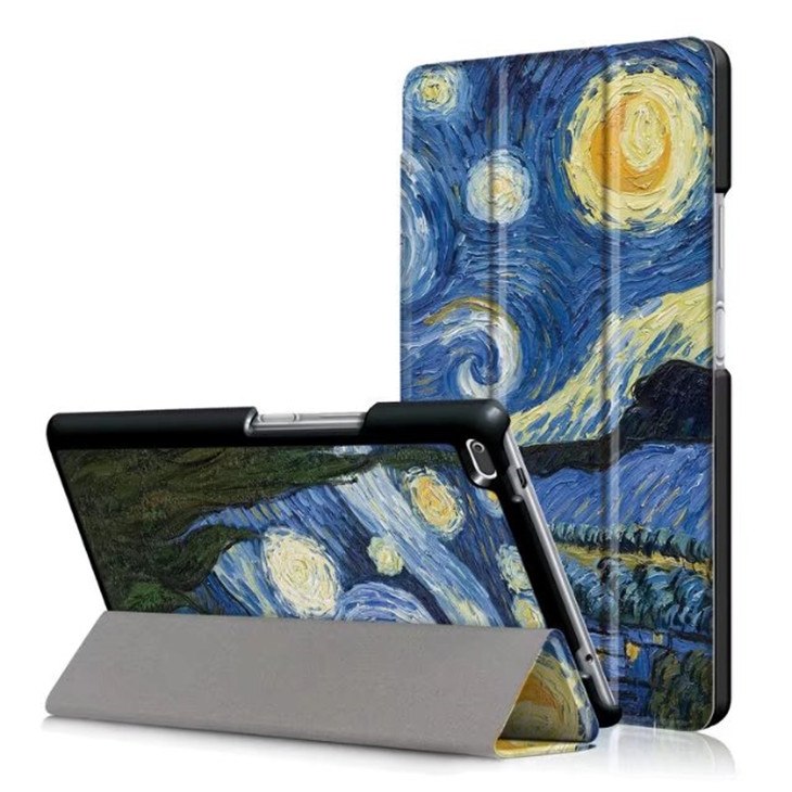 เคส Lenovo TAB4 8 TB-8504F TB-8504N 8 นิ้ว #เคสฝาพับหนัง PU ปกแบบสามพับพิมพ์ลาย Pattern Printing Tri-fold Stand Smart Leather Cover