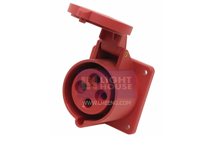 HTN-414 "DAKO PLUG" เต้ารับฝังตรง (3P+E) 16A 400V 6H IP44