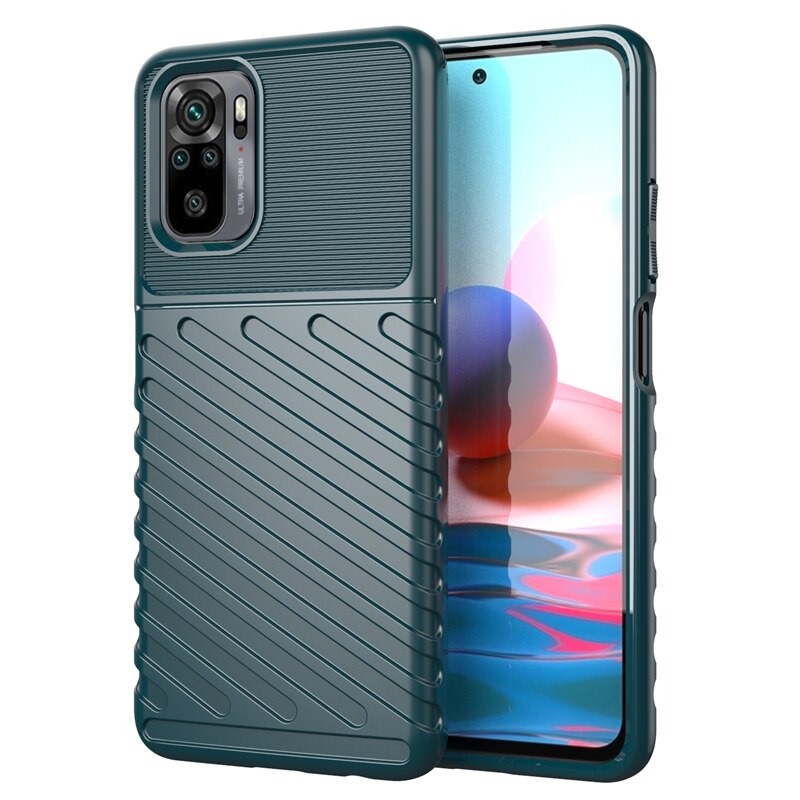 เคส Redmi Note 10 4G #เคสฝาหลัง TPU อ่อน Thunder Series Twill Texture Soft TPU