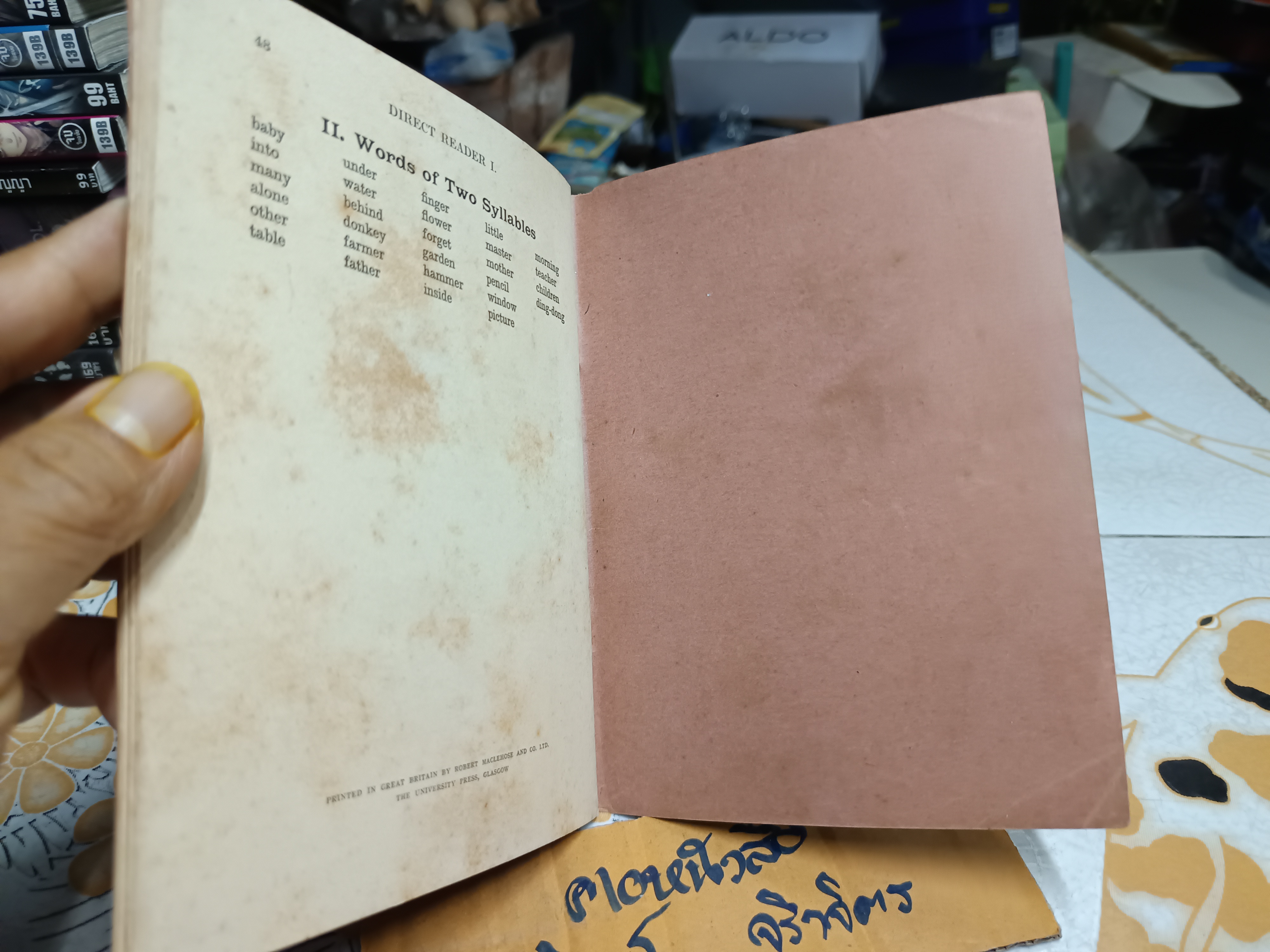 MACMILLAN'S DIRECT READERS - FIRST READER by GEORGE ROBB (of the Ministry of Education, Cairo.) Publisher, London, 1932 #vintage **สินค้าหมด**