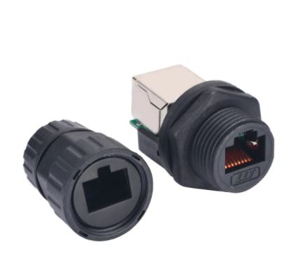 ขั้วปลั๊กเสียบ RJ45 Interface IP68 Network Waterproof Durable Pluggable