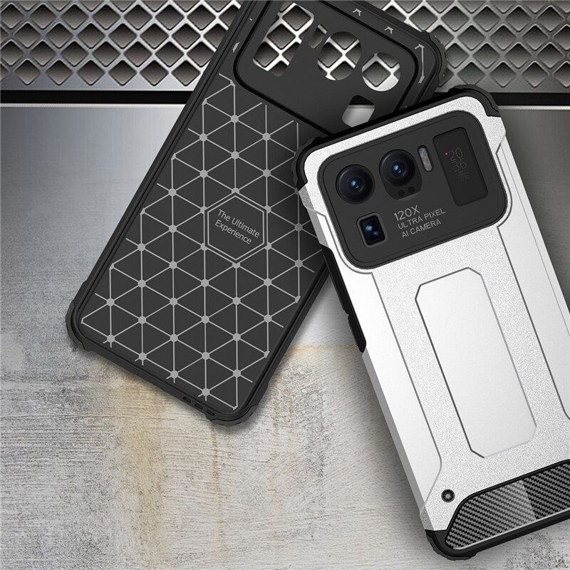 Case Xiaomi Mi 11 Ultra #เคสฝาหลังเกราะป้องกัน ไฮบริด พลาสติก+TPU Heavy Duty Rugged Hybrid