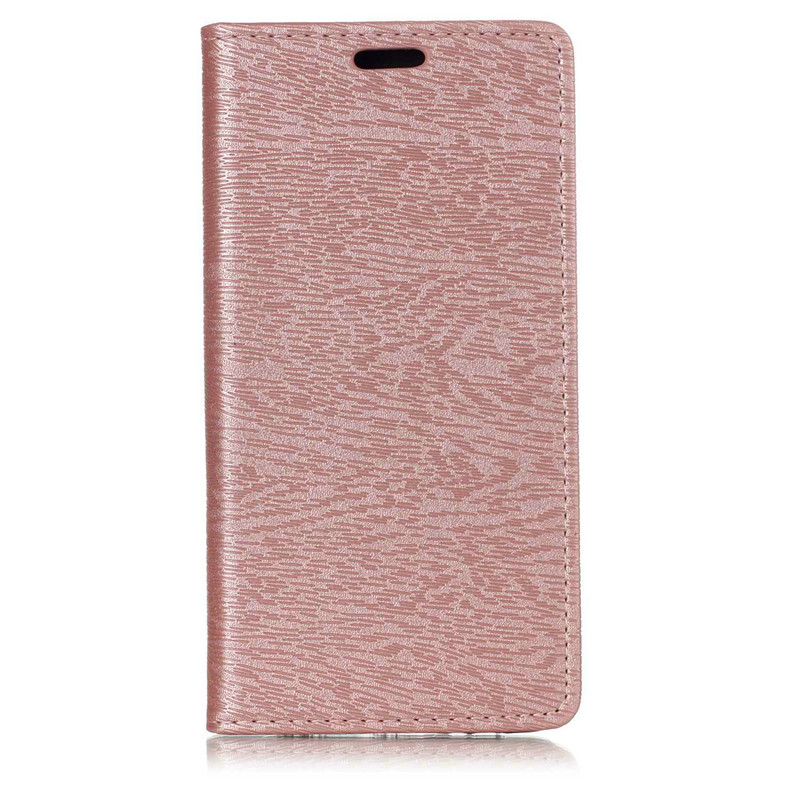 เคส Samsung Galaxy J6+ #เคสฝาพับหนัง PU พื้นผิวลายเนื้อไม้ Wood Texture Leather
