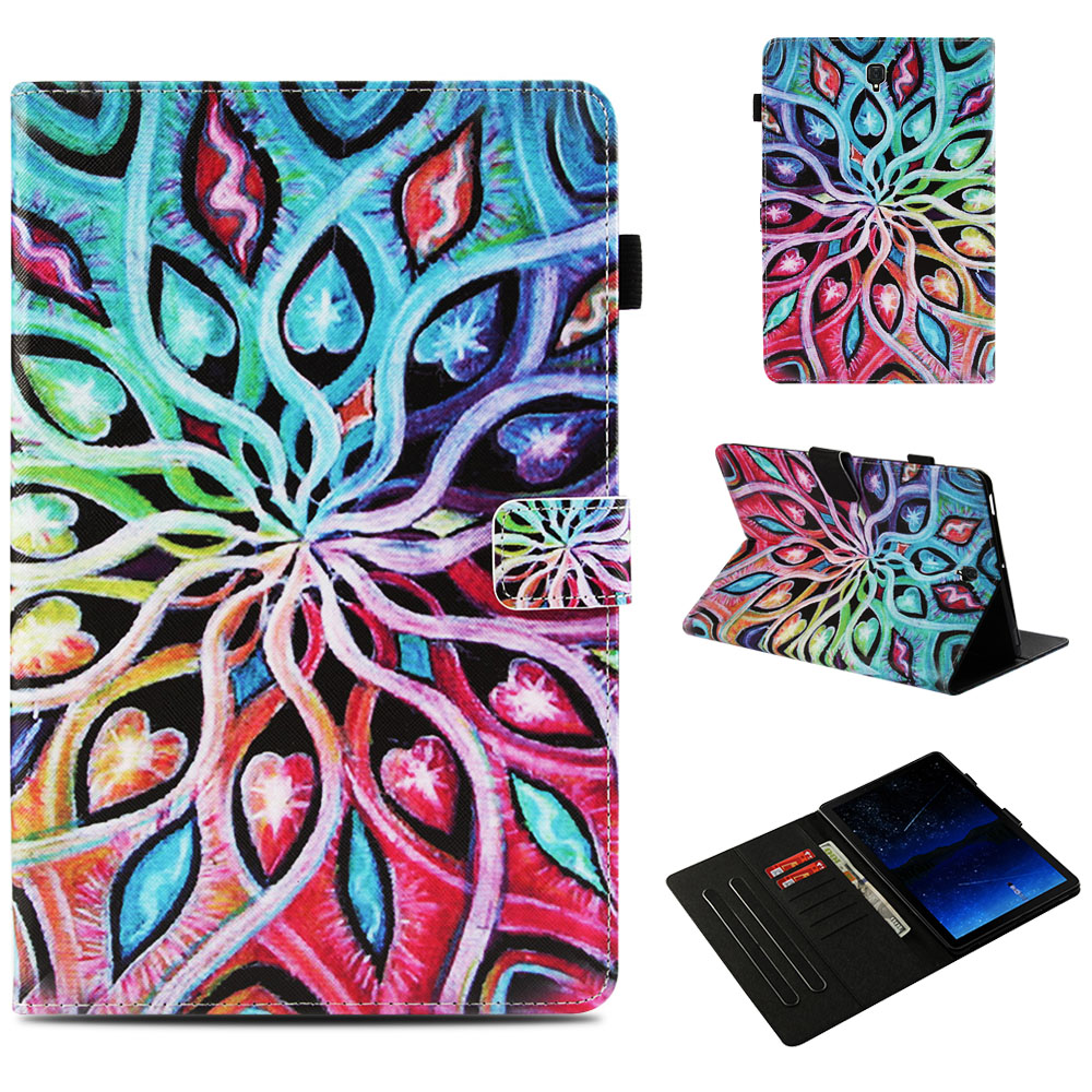 Case Samsung Galaxy Tab A 10.5 (2018) T590 T595 #เคสฝาพับหนัง PU พิมพ์ลวดลายน่ารักๆ Pattern Printing Magnetic Wallet Leather