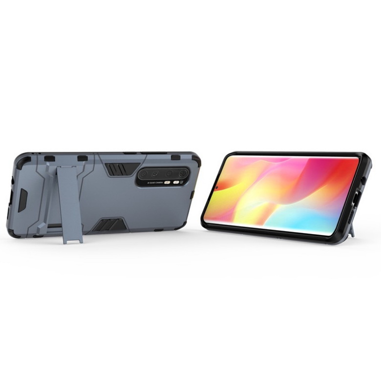 Case Xiaomi Mi Note 10 Lite #เคสฝาหลังพลาสติก ไฮบริด TPU + Kickstand