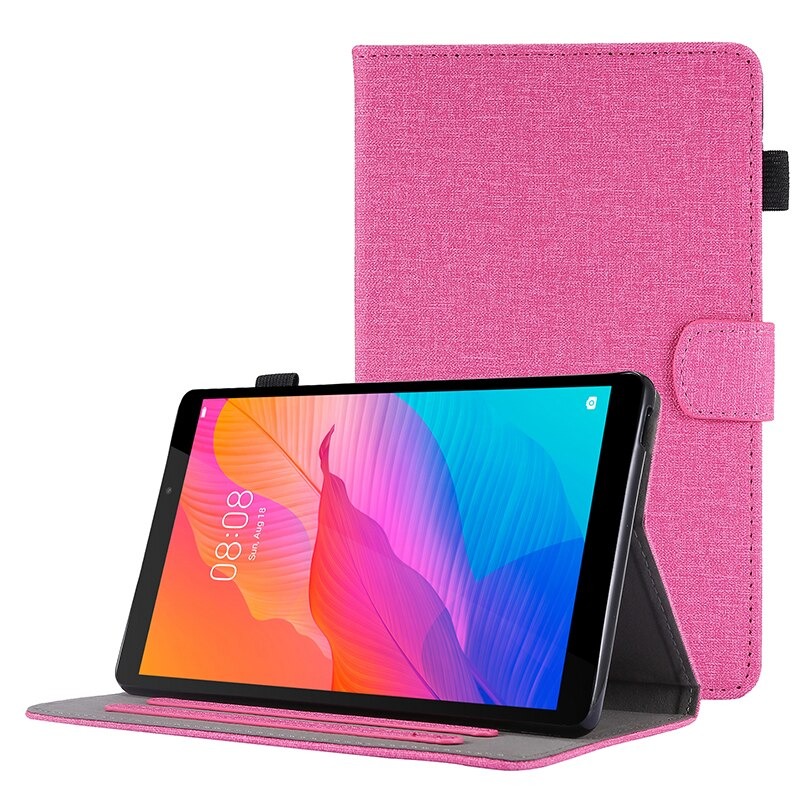 เคส Huawei MatePad T8 8 นิ้ว KOB2-L09 Kobe2-L03 KOB2-W09 #เคสฝาพับผิวเคลือบ Cloth Coated Leather Stand Flip