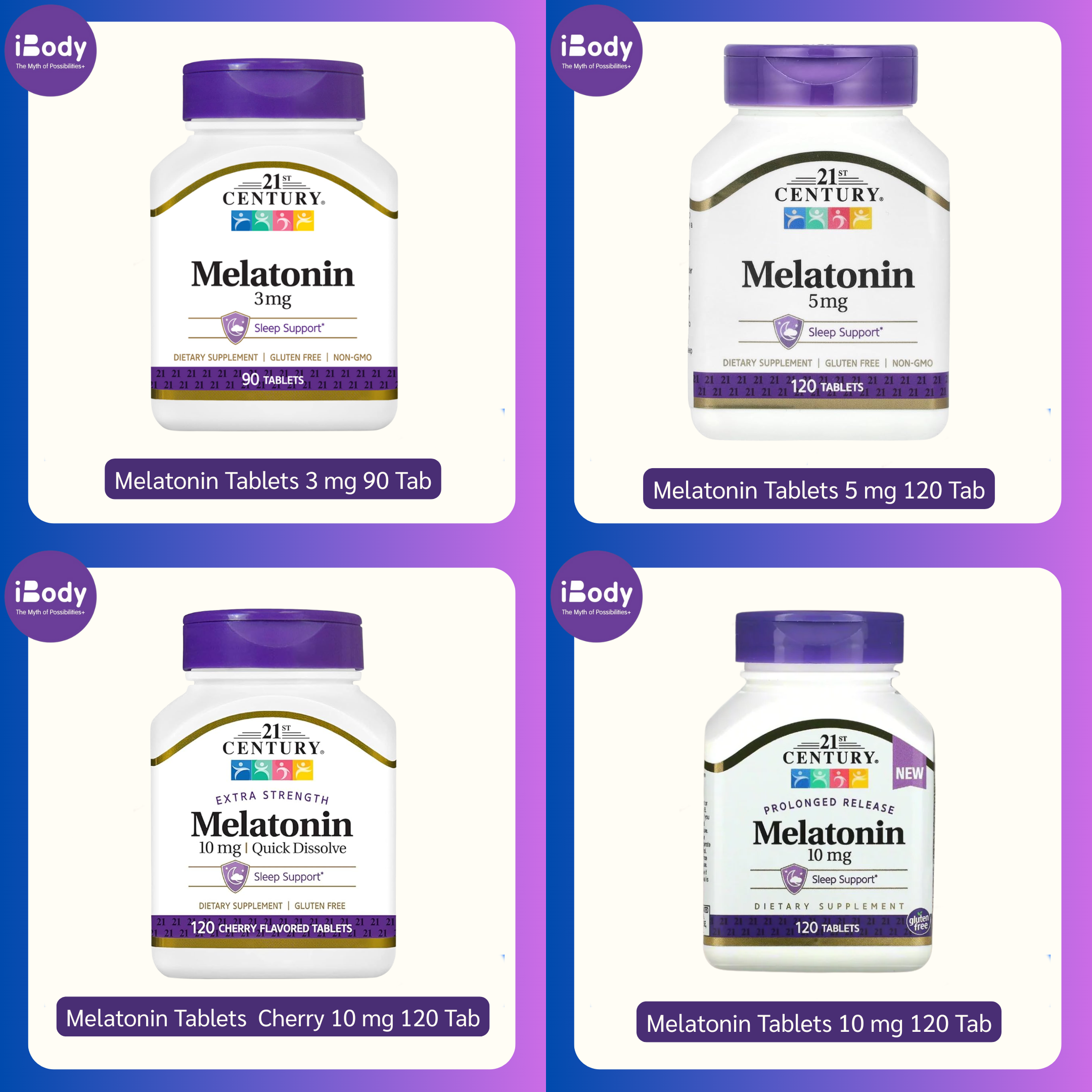 เมลาโทนิน นอนหลับ Melatonin Tablets (21st Century®) หลับเร็ว หลับลึก หลับสบาย Sleep Health