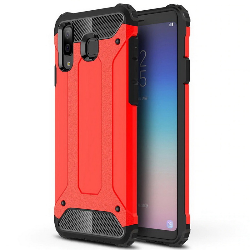 Case Samsung Galaxy A8 Star #เคสฝาหลังเกราะป้องกัน ไฮบริด พลาสติก+TPU Heavy Duty Rugged Hybrid