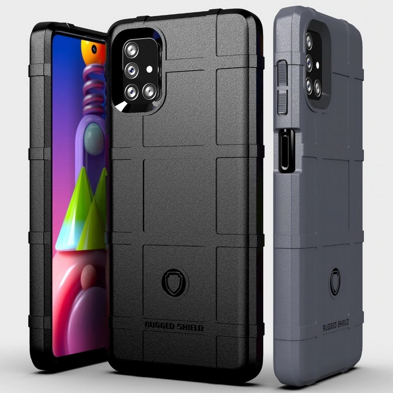 เคส Samsung Galaxy M51 #เคสฝาหลัง Rugged Shield Series Soft Silicone Shock Absorption Matte กันกระแทก